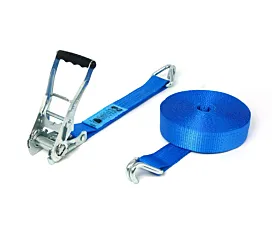 All Tie-Down Straps 50mm Tie-Down Strap - 5T - 12m - 50mm - 2-part - Double J-hook - Blue