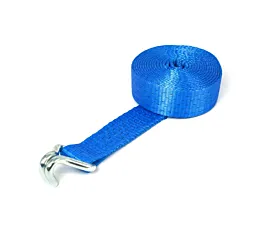 5T - Standard Tie-Down Strap - 5T - 8.5m - 50mm - Long part with double J-hook - Blue - STF350