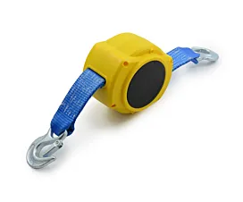 Tow Straps Cable towing strap with carabiners + Auto-retraction - 4000kg - 50mm - 4.5m Tow Straps Cable towing strap with carabiners + Auto-retraction - 4000kg - 50mm - 4.5m