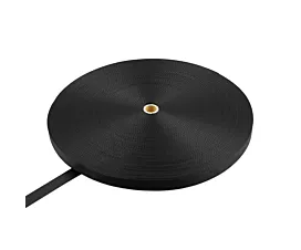 All - Black Webbing Polyester strap 25mm - 1,200kg - 100m in roll – Black