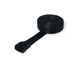 Black - Endless Tie-Down Strap - 650kg - 35mm - 1-part - Cam buckle - Black + Custom label