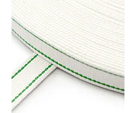 All Roller Shutter Webbing Straps Roller shutter webbing strap - White with 2 green stripes (22mm)