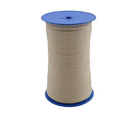 Cotton Webbing Cotton ribbon 10mm  - Ecru/White - 100m, 250m