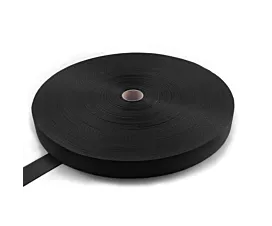 All - Black Webbing Polypropylene webbing - 1,000kg - 50mm - 100m in roll - Black