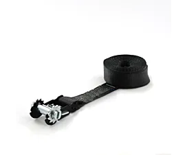 Black - Endless Tie-Down Strap - 5T - 50mm - 1-part - Ratchet base only - Black + Custom label