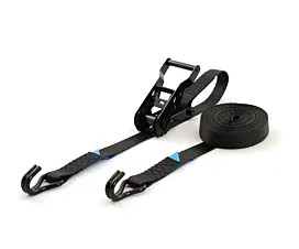 Up to 1.5T - Standard Tie-down Strap - 1.2T - 25mm - 2-part - Ratchet - Black + Custom label