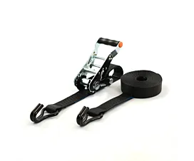 5T - Standard Tie-Down Strap - 5T - 50mm - 2-part - Removable ratchet handle - Black + Custom label