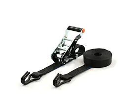 2.5T - Standard Tie-Down Strap - 2.5T - 35mm - 2-part - Removable ratchet handle - Black + Custom label