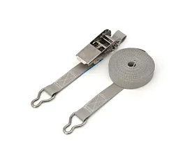 All Tie-Down Straps 25mm Tie-down - 200kg - 25mm - 2-part - SS ratchet/ring - Pool strap - Grey