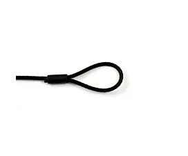 All Steel Wire Ropes & Chains 3mm steel wire rope sling – 1 soft eye – 55kg - Black