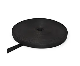 Polypropylene- 30 to 40mm Polypropylene webbing - 1100kg - 40mm - 100m on roll - Black