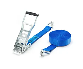5T - Ergo Tie-Down Strap - ERGO 5T Eco - 9m - 50mm – 2-part – Double J-hook - Blue - STF450 5T - Ergo Tie-Down Strap - ERGO 5T Eco - 9m - 50mm – 2-part – Double J-hook - Blue - STF450