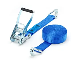 4T - Standard Tie-Down Strap - 4T - 9m - 50mm - 2-part - Double J-hook - Blue