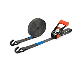 All Tie-Down Straps 25mm Tie-down 1.5T - 6.5m - 25mm – 2-part - Double J-hook - Deluxe - Grey - 4pcs